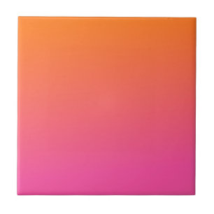 Orange och Rosa övertoning Kakelplatta