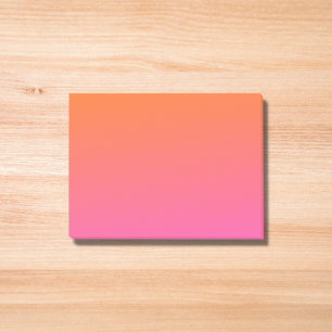 Orange och Rosa övertoning Post-it Block