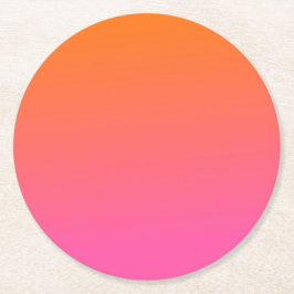 Orange och Rosa övertoning Underlägg Papper Rund