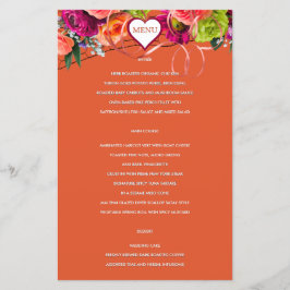 Orange och Rosa ros Menu