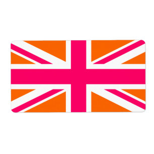 Orange- och Rosa Union Jack Fraktsedel