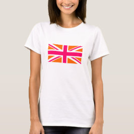 Orange- och Rosa Union Jack T-shirt
