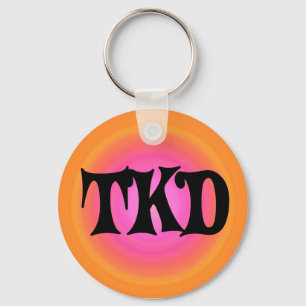 Orange och rosor TKD Keychain Nyckelring