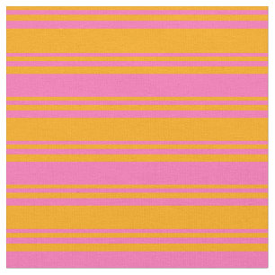 Orange och Shock rosa Linjer Tyg