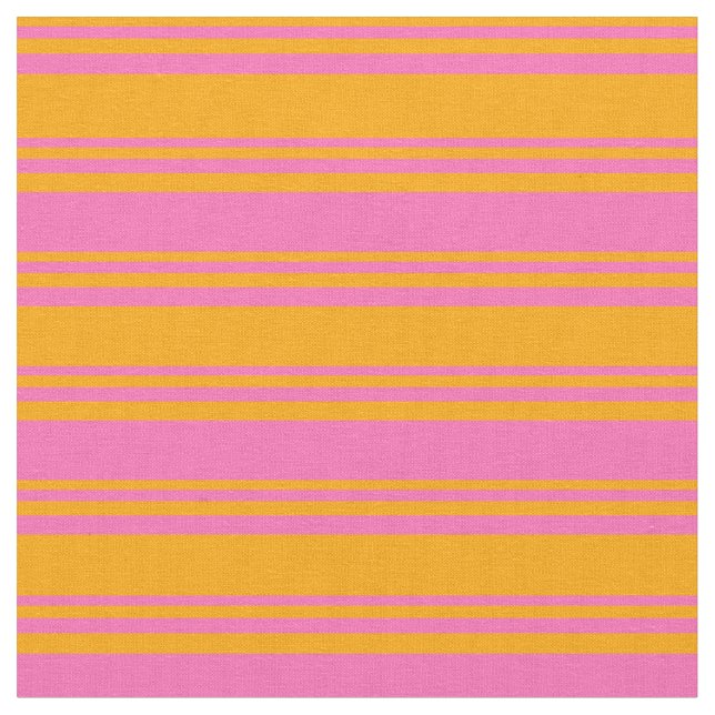 Orange och Shock rosa Linjer Tyg (Närbild)