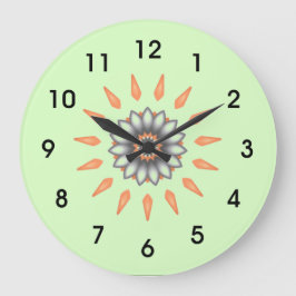 Orange och Silver Stjärnsprakande Blomma Stor Klocka