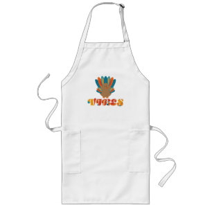Orange och skalning Turkiet Vibes Apron Långt Förkläde