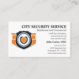 Orange och skydd av det svarta skyddsområdet visitkort