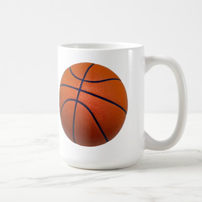 Orange och svart basket kaffemugg (Höger)