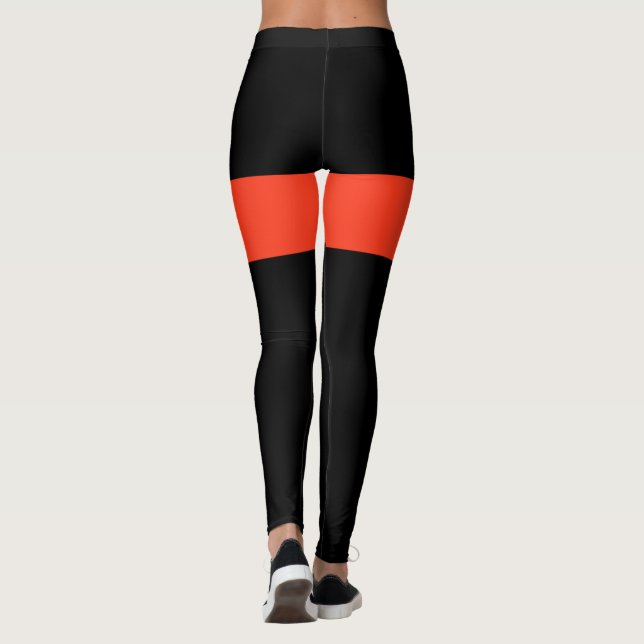 orange- och svart bensin leggings (Baksida)
