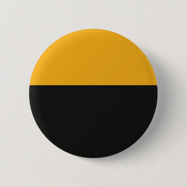 Orange Och Svart Blockkonst Knapp (Framsida)