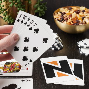 Orange och svart Brev på betalkort Casinokort
