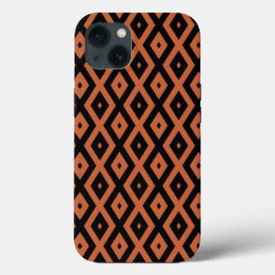 Orange och svart diamant mönster Fodral-Mate iPhon