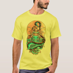 Orange och svart Geisha Queen Illustration T Shirt