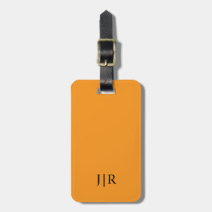 Orange och svart I Modern monogram Bagagebricka