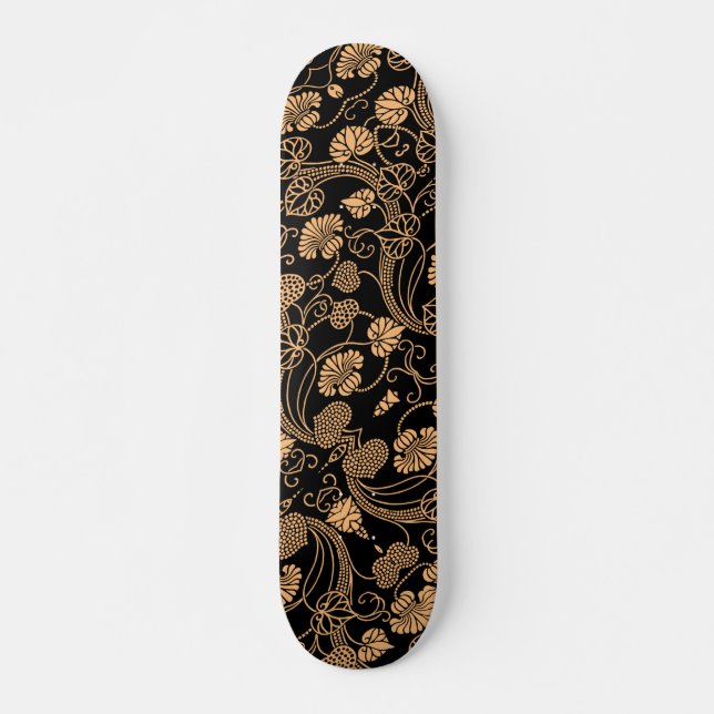 Orange och svart  mini skateboard bräda 18,5 cm (Framsida)