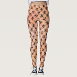Orange och svart modern lagstiftning leggings