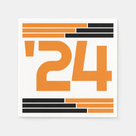 Orange och svart Pub, klass "24 Grad Party" Pappersservett