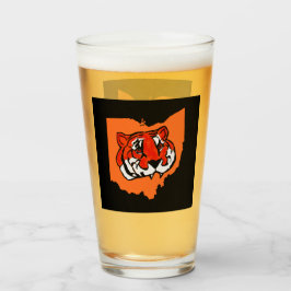 ORANGE OCH SVART RAND GLASKOPP