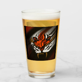 ORANGE OCH SVART RAND GLASKOPP