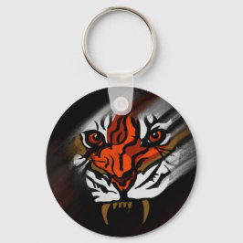 ORANGE OCH SVART RAND NYCKELRING