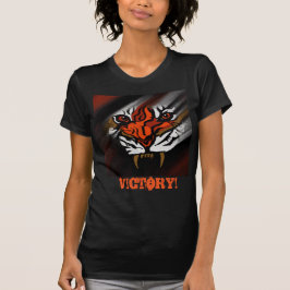 ORANGE OCH SVART RAND T SHIRT
