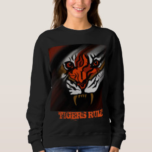 ORANGE OCH SVART RAND T SHIRT