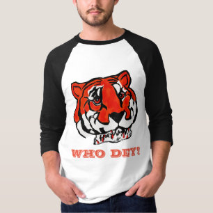 ORANGE OCH SVART RAND T SHIRT