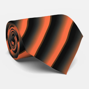 Orange och svart slips
