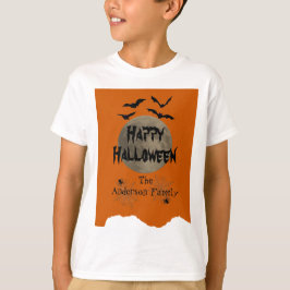 Orange och svart taloky Modern Happy halloween Kid T Shirt
