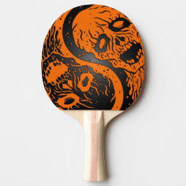 Orange och svart Yin Yang Zombies Pingisracket