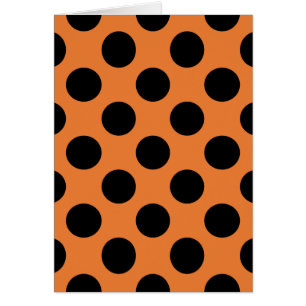 Orange och svarta prickar hälsningskort