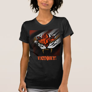 ORANGE OCH SVARTA RANDIGA  T SHIRT