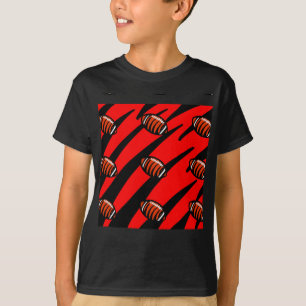 ORANGE OCH SVARTA RANDIGA T SHIRT