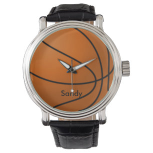 Orange och svartbasketklocka armbandsur