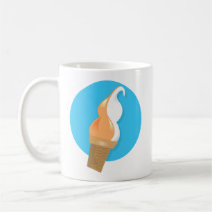 Orange och Vanilla Soft Ice Cream Kaffemugg