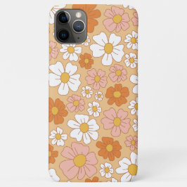 Orange och vit Blommigt Fodral-Mate iphone case