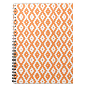 Orange och vit diamant mönster anteckningsbok