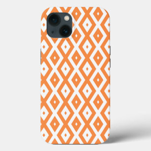Orange och vit diamant mönster Fodral-Mate iPhone