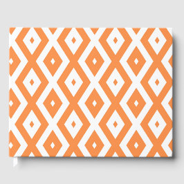 Orange och vit diamant mönster gästböcker