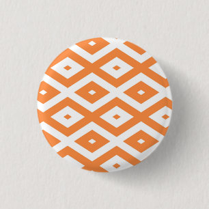 Orange och vit diamant mönster knapp