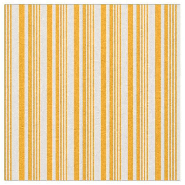 Orange och vit Färgad, länkad/stripe Mönster Tyg (Närbild)