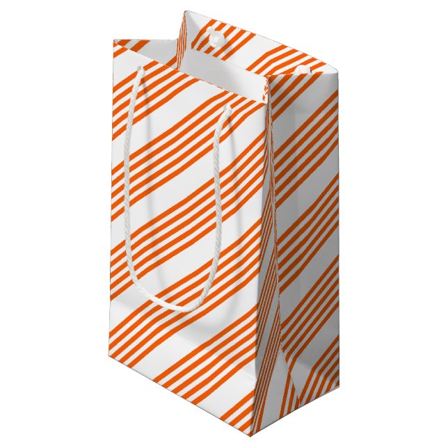 Orange och vit fem rand mönster (Framsidan Vinklad)