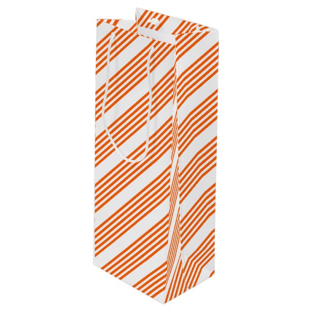 Orange och vit fem rand mönster (Framsidan Vinklad)