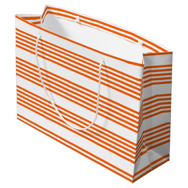 Orange och vit fem rand mönster (Baksidan Vinklad)