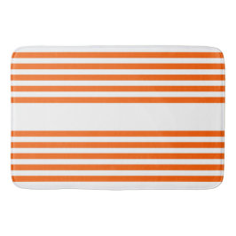 Orange och vit fem rand mönster badrumsmatta