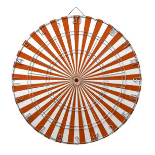 Orange och vit funky sol rand darttavla