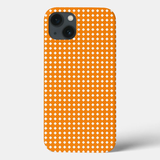 Orange och vit geometrisk diamantmönster (Baksida)
