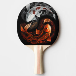 Orange och vit Lucky Koi Fish Japan Art Pingisracket