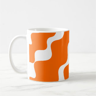 Orange och vit lutning vinkarare mönster kaffemugg